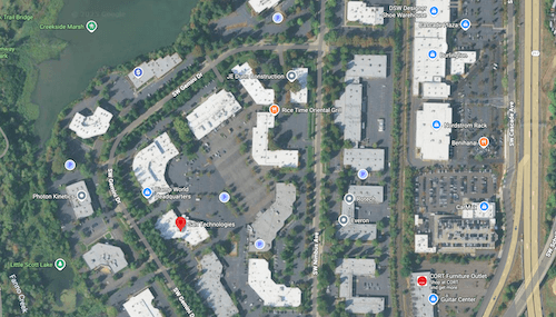 Map of Salt Technologies office in Beaverton, Oregon